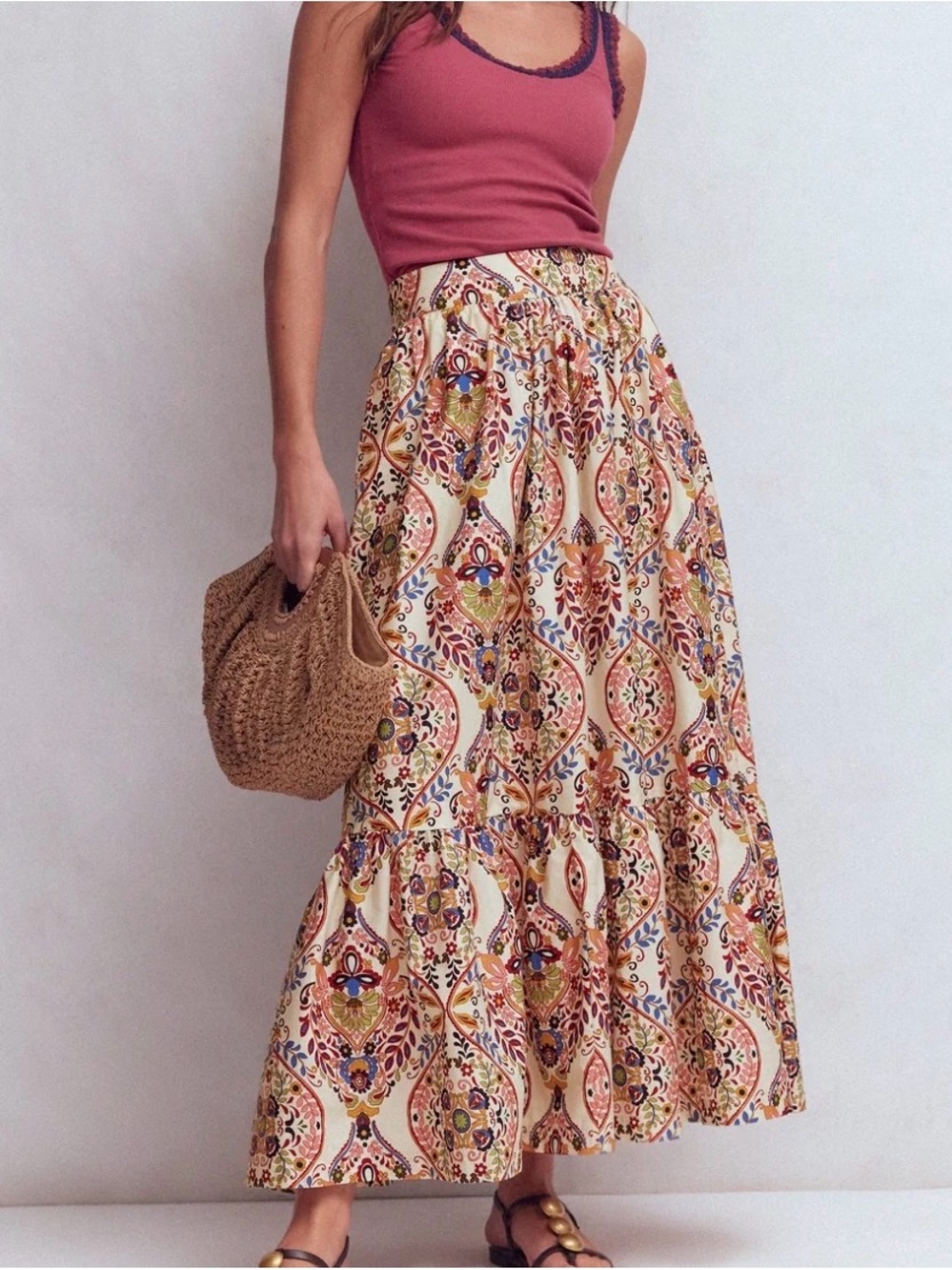 the Boden Abigail Poplin Maxi Skirt